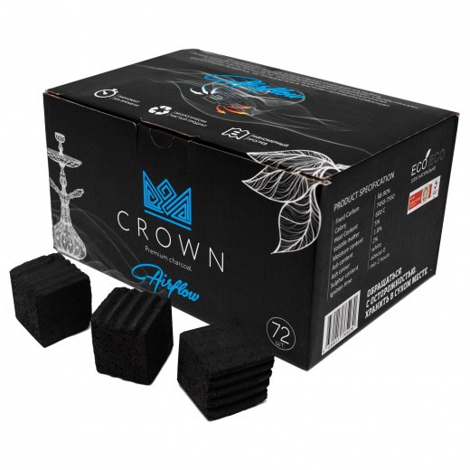 Уголь Crown Airflow (25 мм, 72 кубика) — 