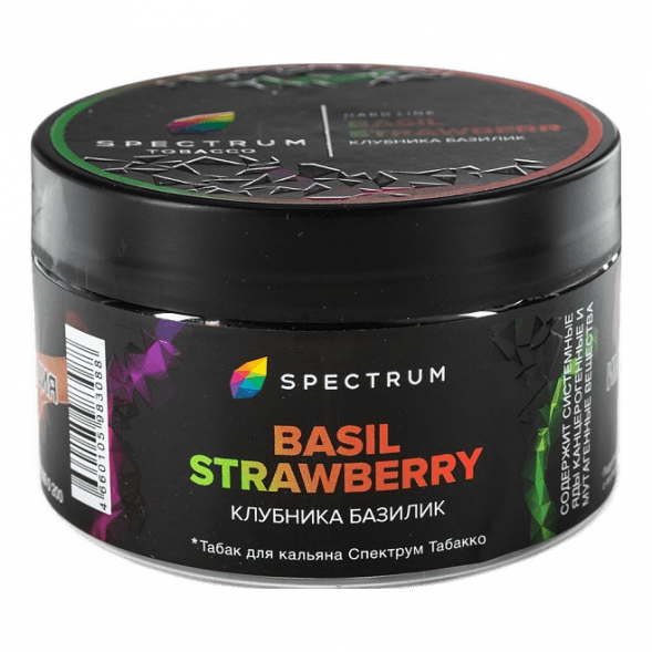 Табак Spectrum Hard - Basil Strawberry (Клубника Базилик, 200 грамм) купить в Перми