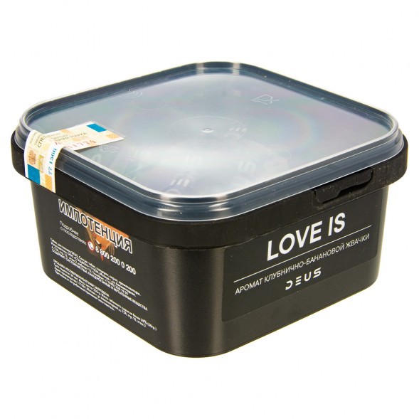 Табак Deus - Love Is (Клубнично-Банановая Жвачка, 250 грамм) купить в Перми