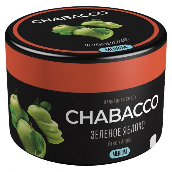 Смесь Chabacco MEDIUM - Green Apple (Зелёное Яблоко, 40 грамм) купить в Перми