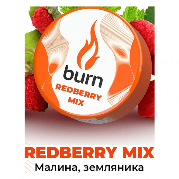 Табак Burn - Redberry Mix (Малина и Земляника, 200 грамм) купить в Перми