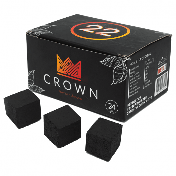 Уголь Crown (22 мм, 24 кубика) купить в Перми