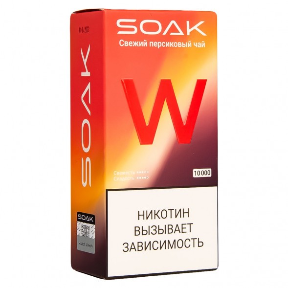 SOAK W - Свежий Персиковый Чай (10000 затяжек) купить в Перми