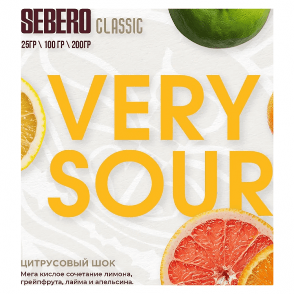 Табак Sebero - Very Sour (Цитрусовый Шок, 200 грамм) купить в Перми