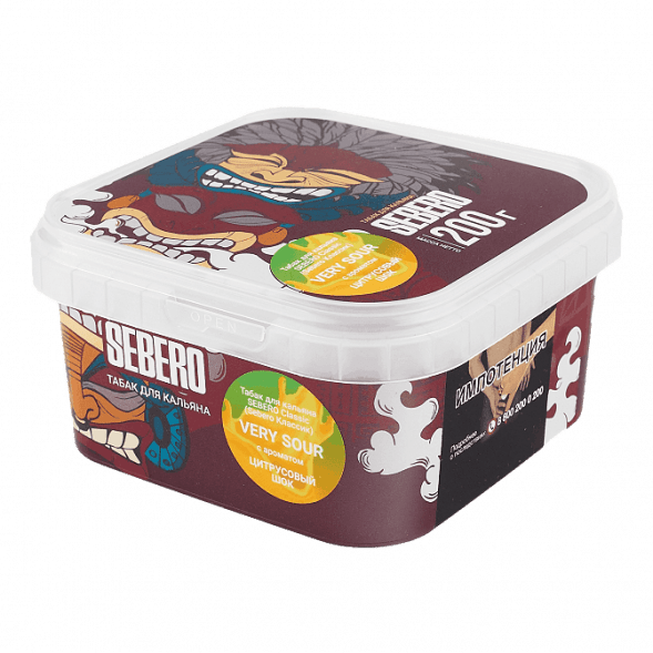 Табак Sebero - Very Sour (Цитрусовый Шок, 200 грамм) купить в Перми