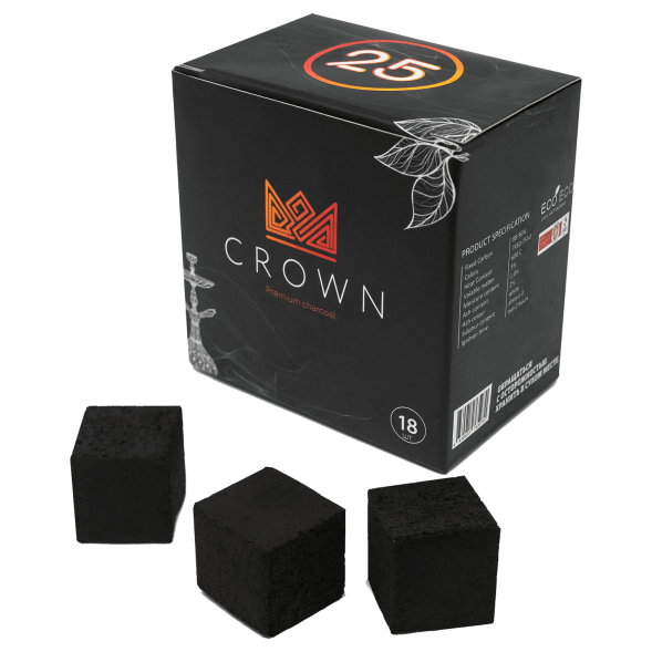 Уголь Crown (25 мм, 18 кубиков) купить в Перми