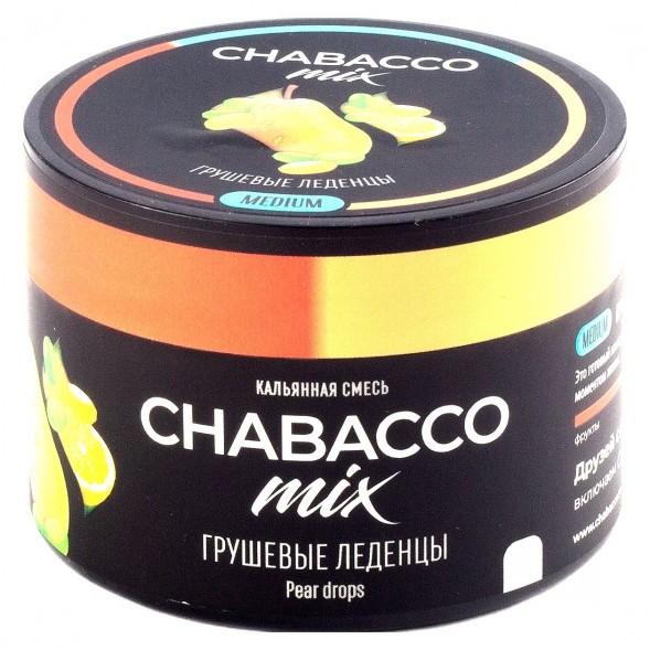 Смесь Chabacco MIX MEDIUM - Pear Drops (Грушевые Леденцы, 40 грамм) купить в Перми