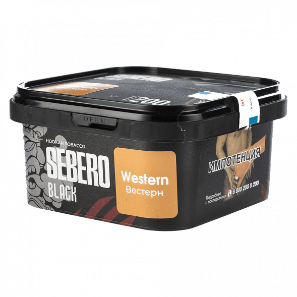 Табак Sebero Black - Western (Вестерн, 200 грамм) купить в Перми