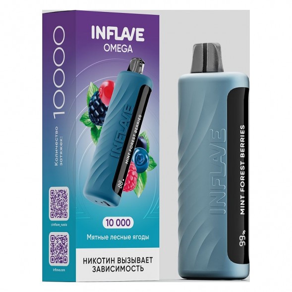 INFLAVE OMEGA - Мятные Лесные Ягоды (Mint Forest Berries, 10000 затяжек) купить в Перми