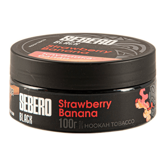 Табак Sebero Black - Strawberry Banana (Клубника и Банан, 100 грамм) купить в Перми