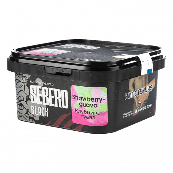 Табак Sebero Black - Strawberry Guava (Клубника и Гуава, 200 грамм) купить в Перми