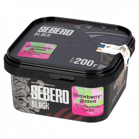 Табак Sebero Black - Strawberry Guava (Клубника и Гуава, 200 грамм) купить в Перми
