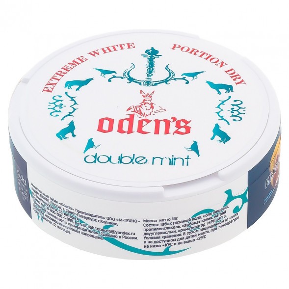 Табак жевательный ODENS - Double Mint Extreme White Dry (13 грамм, Швеция) купить в Перми