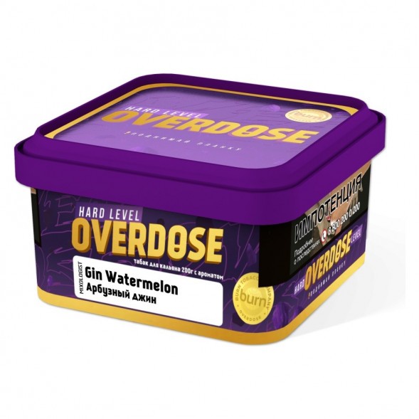 Табак Overdose - Gin Watermelon (Арбузный Джин, 200 грамм) купить в Перми