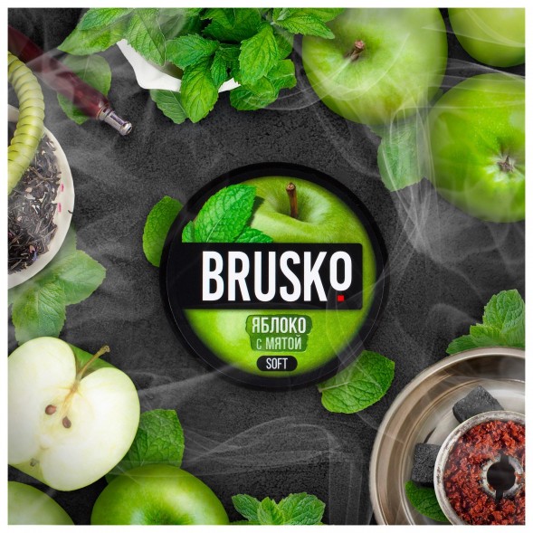 Смесь Brusko Medium - Яблоко с Мятой (50 грамм) купить в Перми