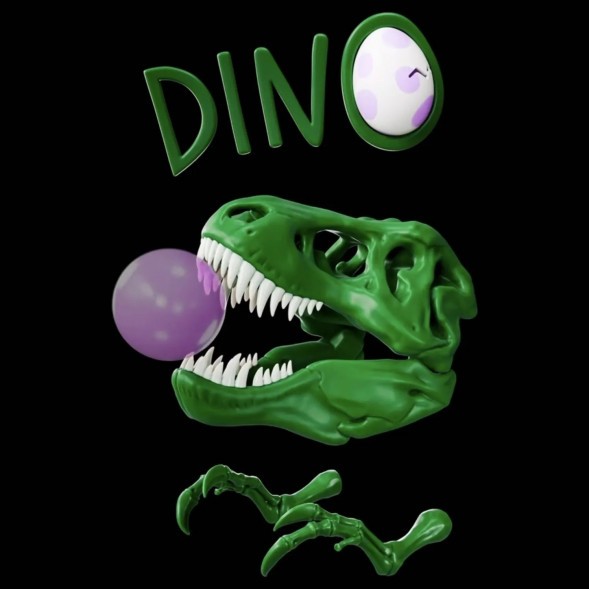 Табак Хулиган Hard - DINO (Мятная Жвачка, 25 грамм) купить в Перми