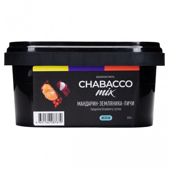 Смесь Chabacco MIX MEDIUM - Tangerine Strawberry Lychee (Мандарин, Земляника, Личи, 200 грамм) купить в Перми