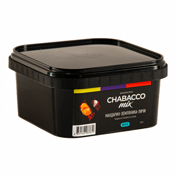 Смесь Chabacco MIX MEDIUM - Tangerine Strawberry Lychee (Мандарин, Земляника, Личи, 200 грамм) купить в Перми