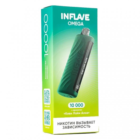 INFLAVE OMEGA - Киви Лайм Алоэ (Kiwi Lime Aloe, 10000 затяжек) купить в Перми