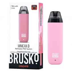Электронная сигарета Brusko - Minican 3 (700 mAh, Розовый)