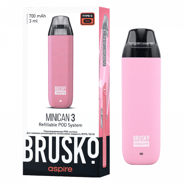 Электронная сигарета Brusko - Minican 3 (700 mAh, Розовый) купить в Перми