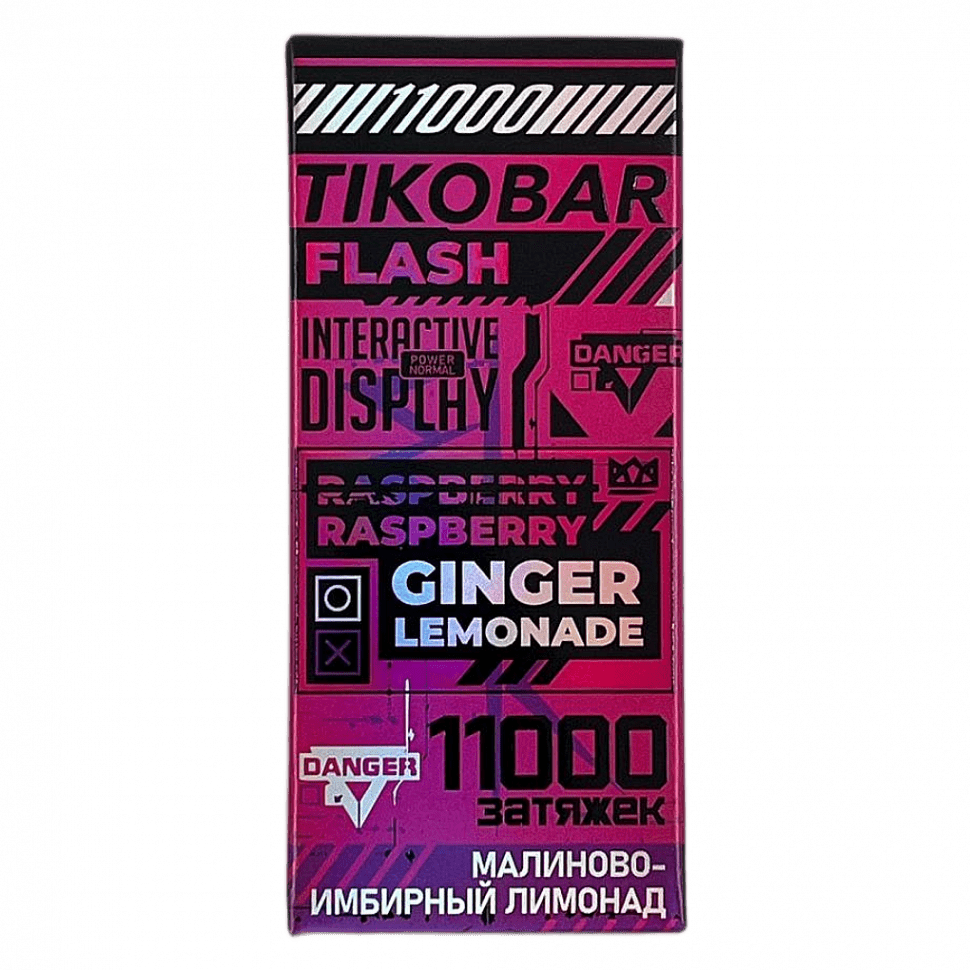 TIKOBAR FLASH - Малиново-Имбирный Лимонад (Raspberry Ginger Lemonade, 11000 затяжек) купить в Перми