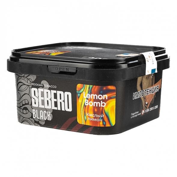 Табак Sebero Black - Lemon Bomb (Кислый Лимон, 200 грамм) купить в Перми