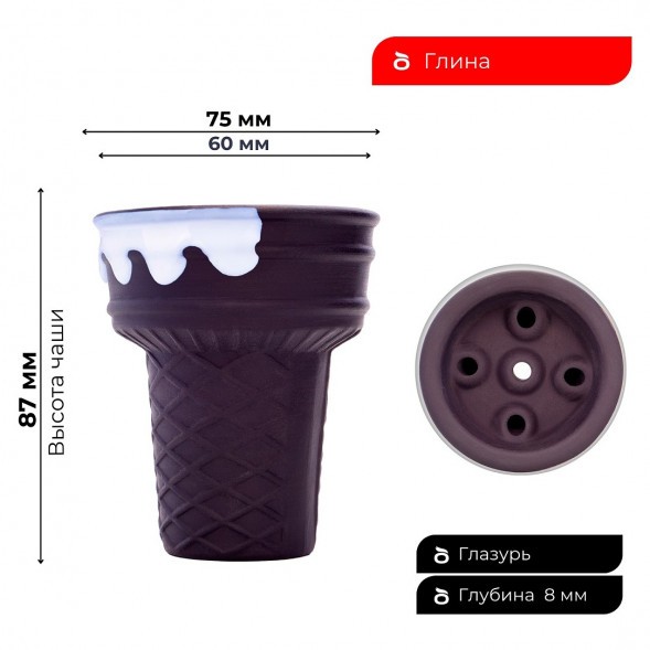 Чаша Gelato Cioccolato White купить в Перми