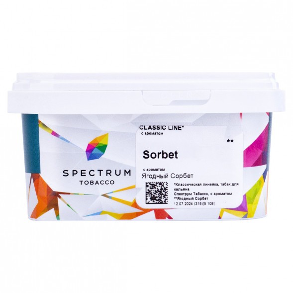 Табак Spectrum - Sorbet (Сорбет, 200 грамм) купить в Перми