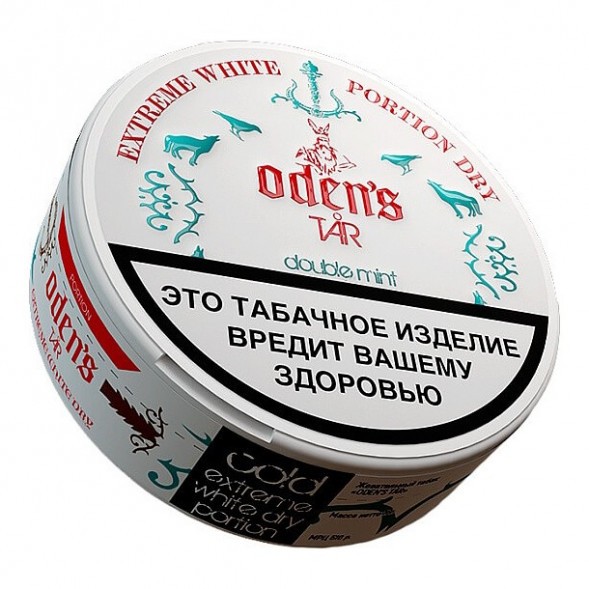Табак жевательный ODENS - TAR Double Mint Extreme White Dry (16 грамм, Россия) купить в Перми