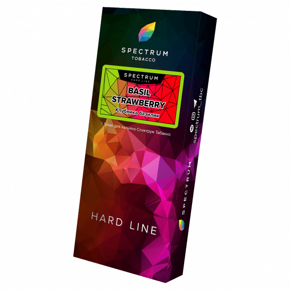 Табак Spectrum Hard - Basil Strawberry (Клубника Базилик, 100 грамм) купить в Перми