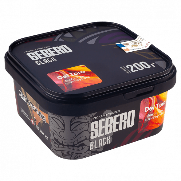 Табак Sebero Black - Del Toro (Бабл гам с Цитрусом, 200 грамм) купить в Перми