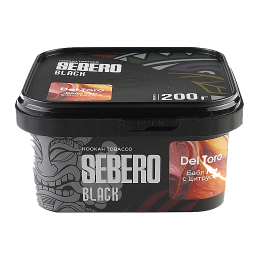 Табак Sebero Black - Del Toro (Бабл гам с Цитрусом, 200 грамм) купить в Перми