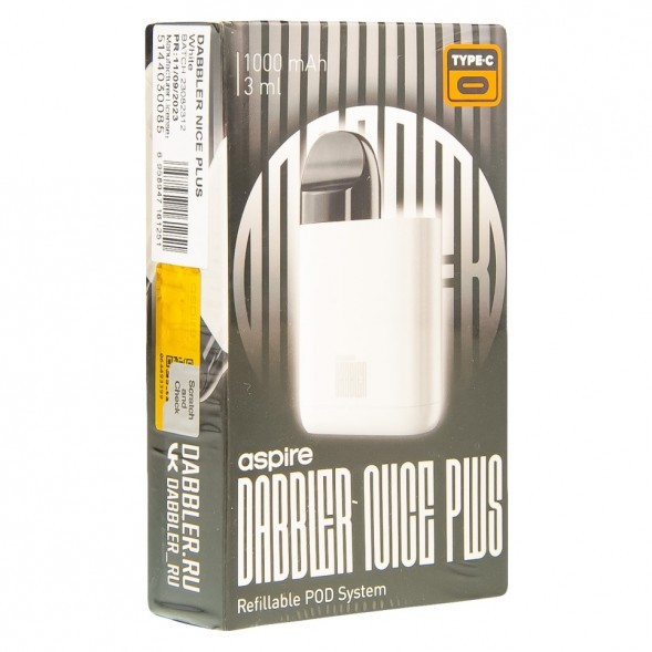 Электронная сигарета Brusko - Dabbler Nice Plus (Белый) купить в Перми