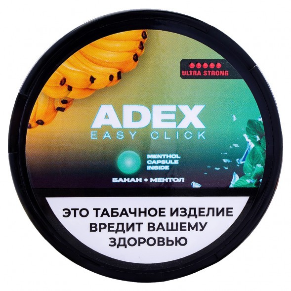 Табак жевательный ADEX ULTRA STRONG WIDE Click - Банан Ментол купить в Перми