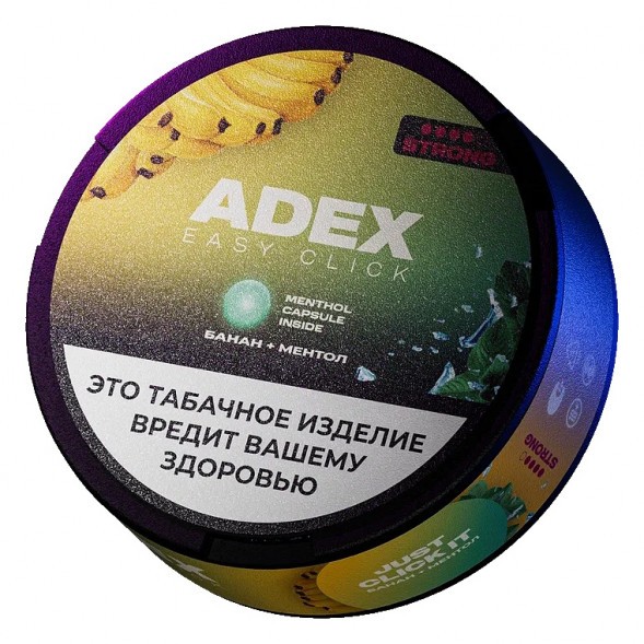 Табак жевательный ADEX ULTRA STRONG WIDE Click - Банан Ментол купить в Перми