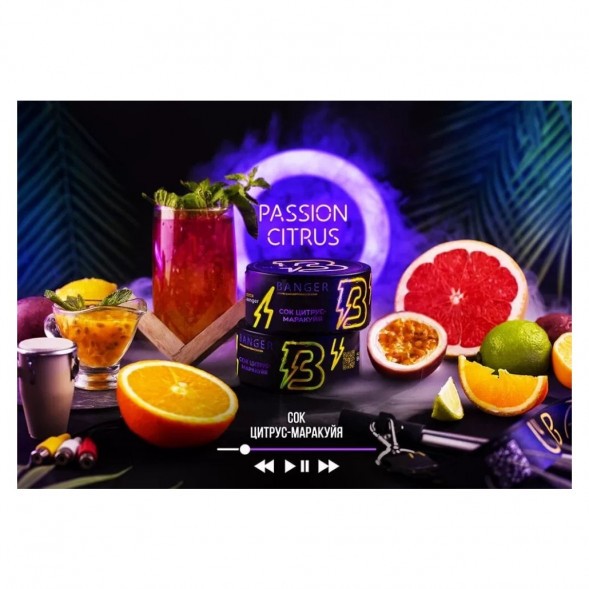 Табак Banger - Passion Citrus (Сок Цитрус, Маракуйя, 100 грамм) купить в Перми