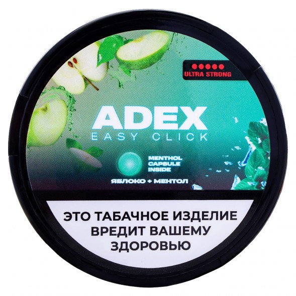 Табак жевательный ADEX ULTRA STRONG WIDE Click - Яблоко Ментол купить в Перми