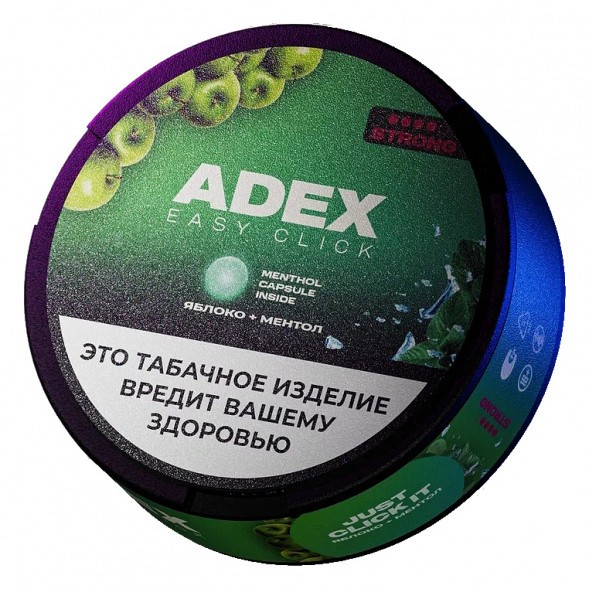Табак жевательный ADEX ULTRA STRONG WIDE Click - Яблоко Ментол купить в Перми
