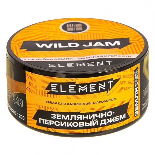 Табак Element Земля - Wild Jam NEW (Землянично-Персиковый Джем, 25 грамм) купить в Перми