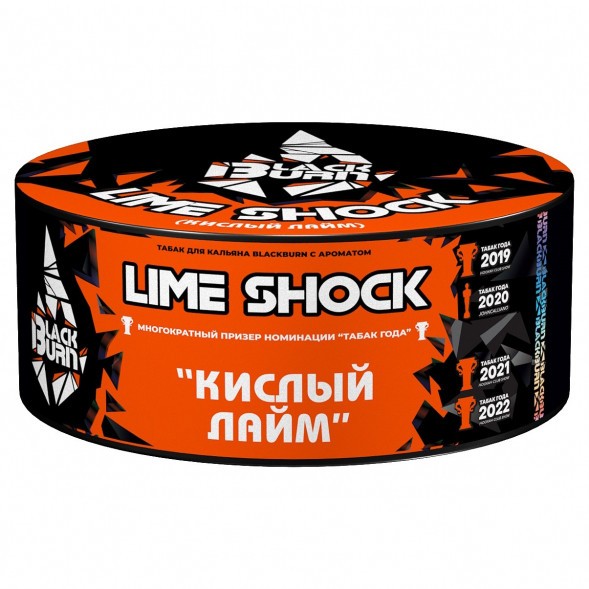 Табак BlackBurn - Lime Shock (Кислый Лайм, 100 грамм) купить в Перми