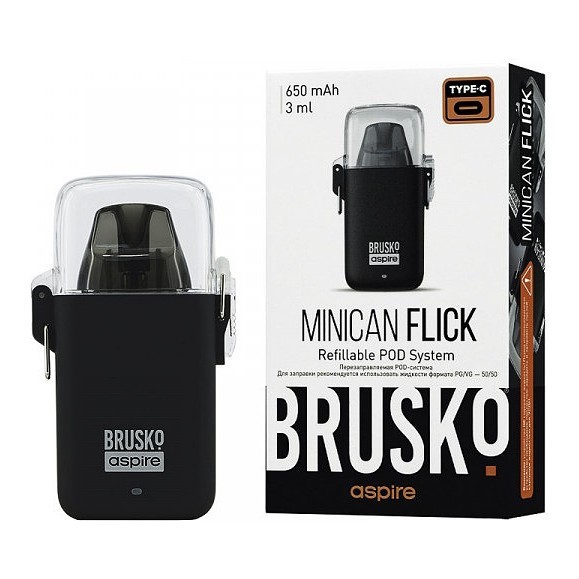 Электронная сигарета Brusko - Minican Flick (Чёрный) купить в Перми