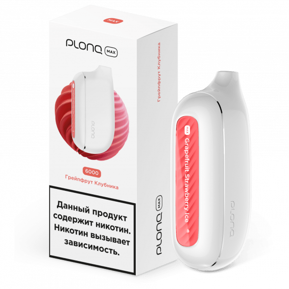 PLONQ MAX - Грейпфрут Клубника (6000 затяжек) купить в Перми
