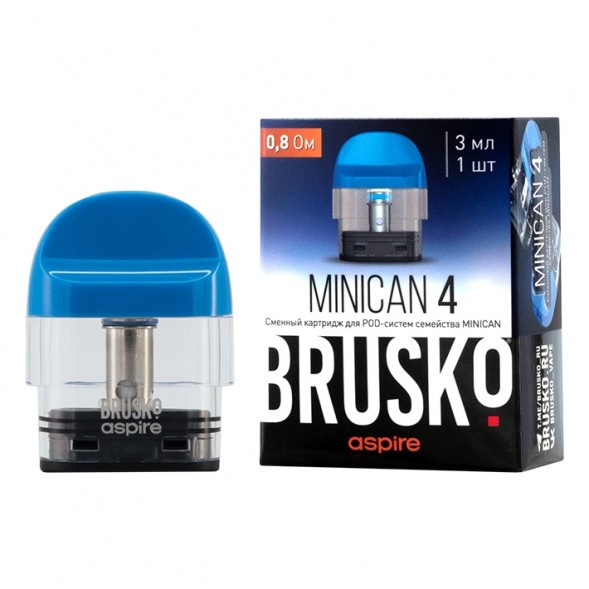 Сменный картридж Brusko - Minican 4 (0.8 Ом, Синий) купить в Перми