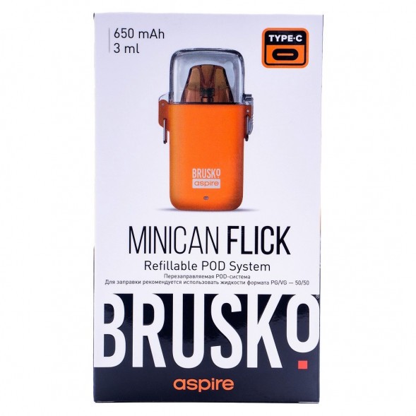 Электронная сигарета Brusko - Minican Flick (Оранжевый) купить в Перми