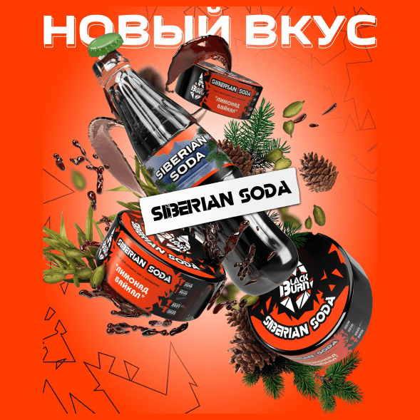 Табак BlackBurn - Siberian Soda (Лимонад Байкал, 100 грамм) купить в Перми