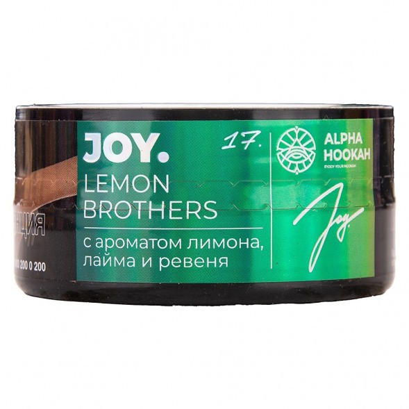 Табак Joy - Lemon Brothers (Лимон, Лайм и Ревень, 25 грамм) купить в Перми