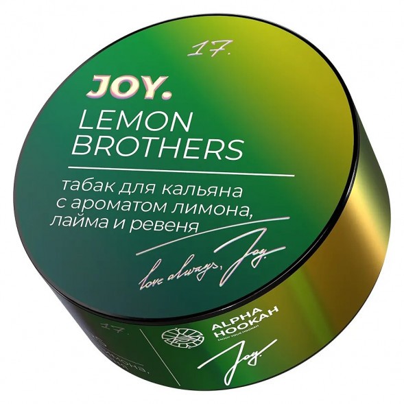 Табак Joy - Lemon Brothers (Лимон, Лайм и Ревень, 25 грамм) купить в Перми