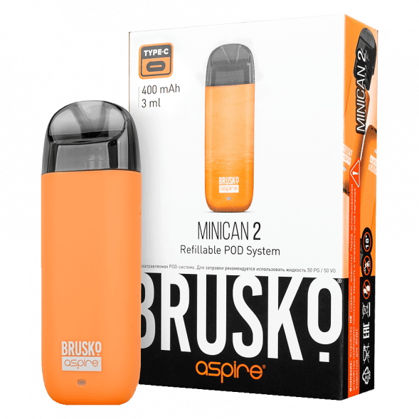 Электронная сигарета Brusko - Minican 2 (400 mAh, Оранжевый) купить в Перми