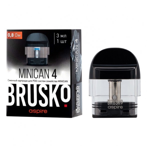 Сменный картридж Brusko - Minican 4 (0.8 Ом, Черный) купить в Перми